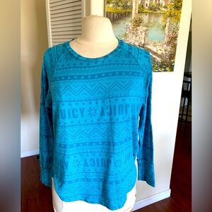 Juicy Couture Blue Long Sleeve lightweight teeshirt